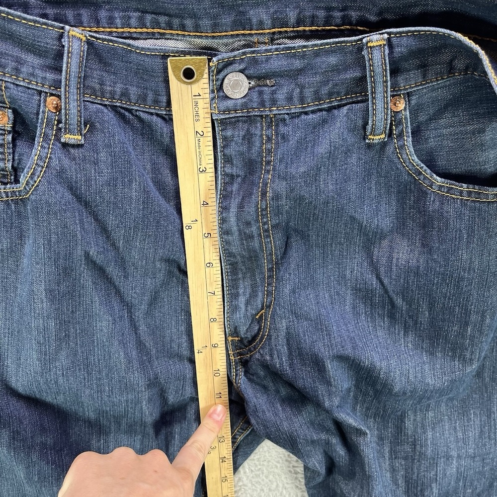 Levi's Jeans Mens 40x32 Blue 569 Loose Straight Fit Dark Wash 100% Cotton Denim - Picture 10 of 14